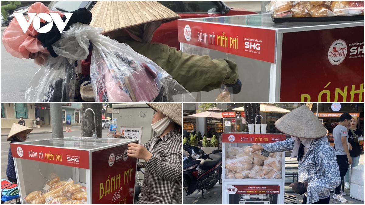 Bánh mỳ, nước sạch miễn phí làm ấm lòng người nghèo giữa Thủ đô
